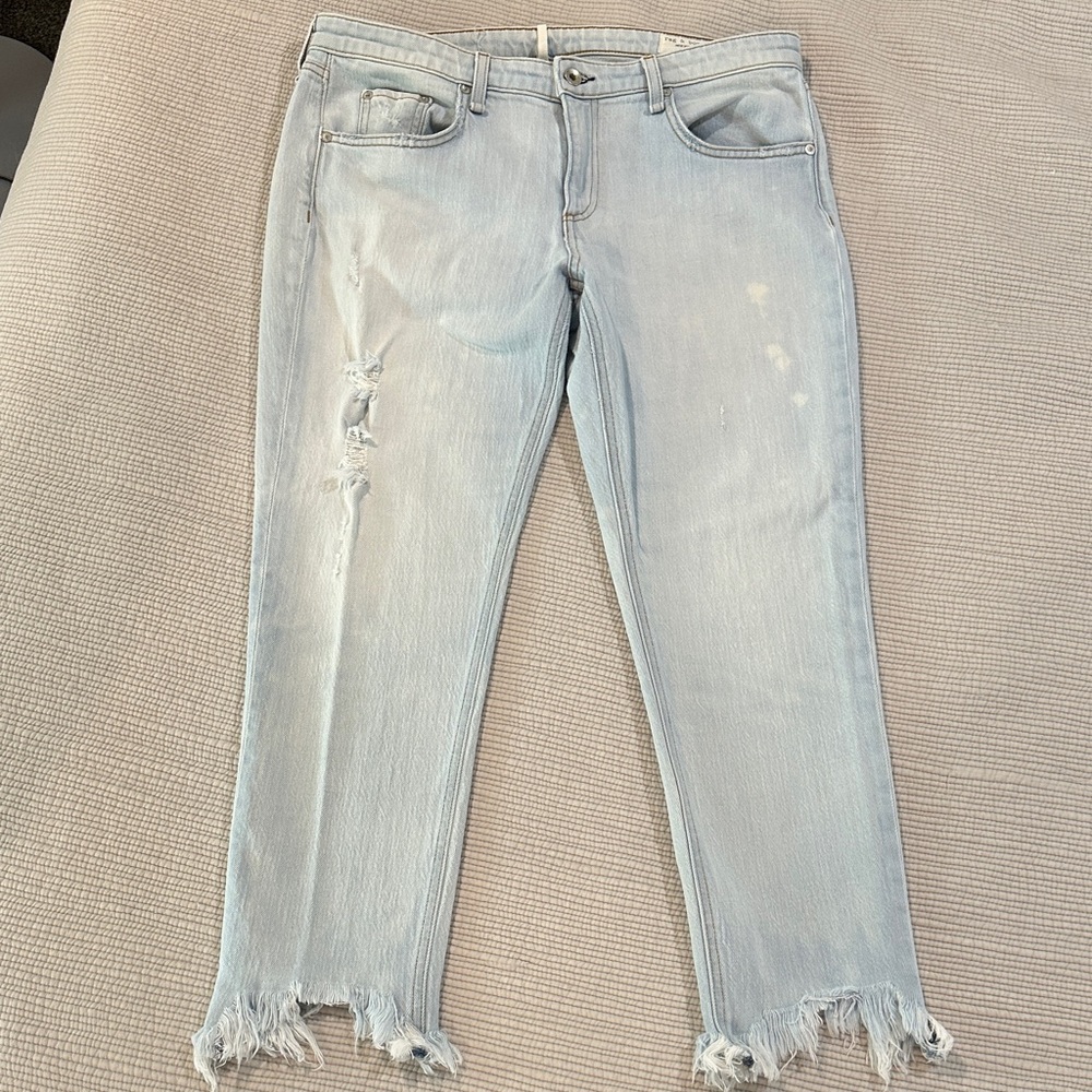 rag & bone Light Blue Cropped Jeans